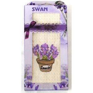 Forbyt, Bavlněná utěrka Darkové balení, Swan Lavender, 50 x 70 cm