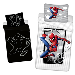 Jerry Fabrics Bavlněné povlečení se svítícím efektem 140x200 + 70x90 cm - Spider-man "02"