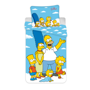 Jerry Fabrics Bavlněné povlečení 140x200 + 70x90 cm - The Simpsons family "Clouds 02"