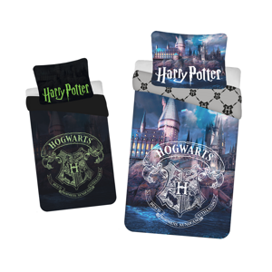 Jerry Fabrics Bavlněné povlečení 140x200 + 70x90 cm - Harry Potter "HP054" se svítícím efektem