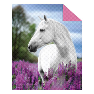 Detexpol Luxusní přehoz na postel 170x210 cm - Kůň v květinovém poli