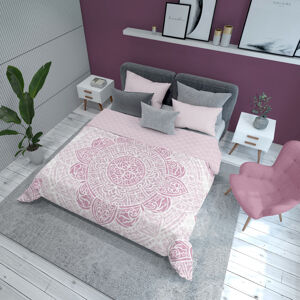 Detexpol Luxusní přehoz na postel 220x240 cm -  Mandala růžová