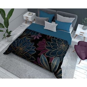 Detexpol Luxusní přehoz na postel 220x240 cm - Modré květy
