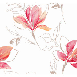 Výprodej Dekorační látky, OXY Magnolie, červená, 150 cm