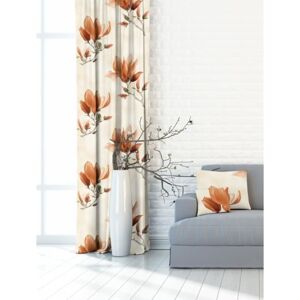 Forbyt, Závěs dekorační nebo látka, New York Magnolia, béžovooranžová, 150 cm