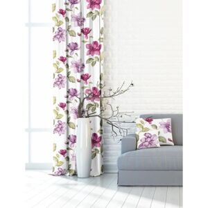 Forbyt, Závěs dekorační nebo látka, New York Květ, fialový, 150 cm 150 cm
