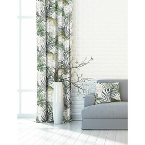 Závěs dekorační nebo látka, OXY Palmové listy, zelené, 150 cm