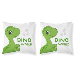 Návlek bavlněný pro děti, Dino world, zelený, 40 x 40 cm