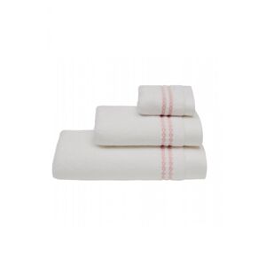 Soft Cotton Dárková sada ručníků a osušek CHAINE Bílá / růžová výšivka