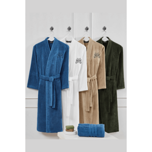 Soft Cotton Luxusní pánský župan SMART s ručníkem 50x100 cm v dárkovém balení Modrá S + ručník 50x100cm +  box