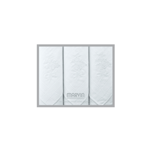 Bavlněné dámské kapesníky DAFNE, 3 ks V dárkovém boxu 3 ks Bílá Sada (3 ks, 30x30 cm) A