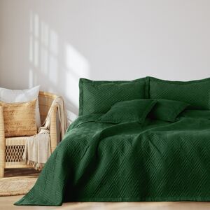 AmeliaHome Přehoz na postel Ophelia lahvově zelená, 220 x 240 cm