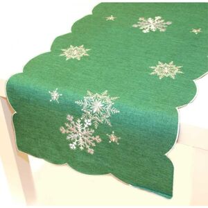Forbyt, Ubrus vánoční, Vánoční vločka zelená,  35 x 35 cm