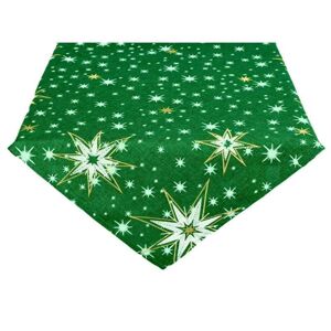 Ubrus Vánoční, Zářivé hvězdy, zelené 35 x 35 cm