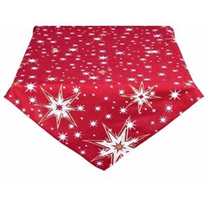 Ubrus Vánoční, Zářivé hvězdy, červený 35 x 35 cm