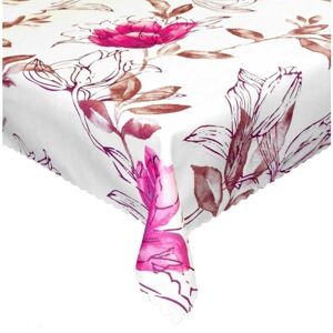 Forbyt, Ubrus nešpínivou úpravou, Květ růžový 140 x 180 cm