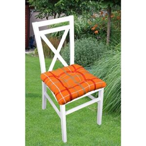 Forbyt, Sedák na židli, Kostka, 40 x 40 cm, oranžová