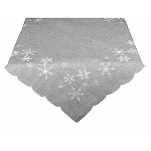 Ubrus Vánoční, Sněhové vločky, šedý pr. 35 cm