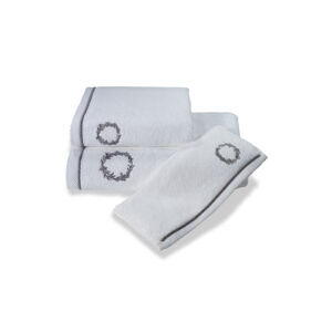 Soft Cotton Ručník SEHZADE 50x100 cm Bílá / stříbrná výšivka