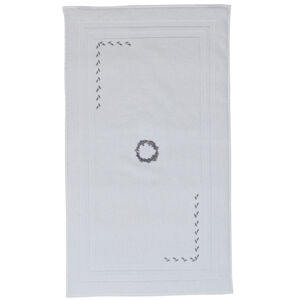 Soft Cotton Koupelnová předložka SEHZADE 50x90 cm Bílá / stříbrná výšivka