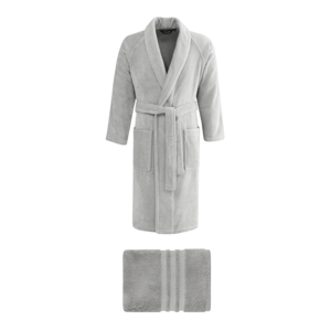 Soft Cotton Luxusní pánský župan PREMIUM s ručníkem 50x100 cm v dárkovém balení Světle šedá XL + ručník 50x100cm +  box