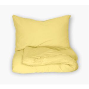 Bavlněné povlečení, Jersey světle žluté 140 x 200 cm + 70 x 90 cm