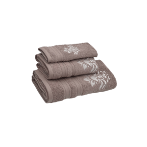 Soft Cotton Osuška a ručníky ORCHIS v dárkovém balení Béžová Sada (malý ručník 30x50cm, ručník 50x100cm, osuška 70x140cm)